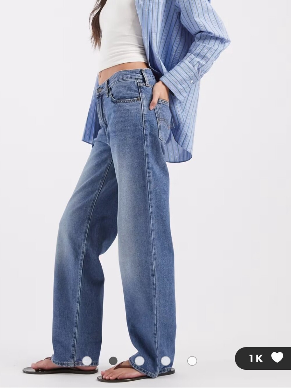 Levi's '94 baggy jeans in mid blue 24W